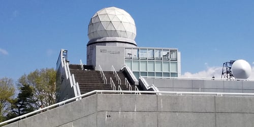 富士山レーダーの実物（上の部分）